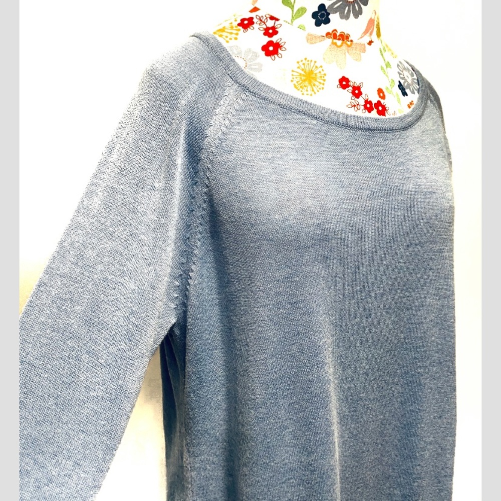 Joan Vass Button Back Boat Neck Top - Picture 4 of 6